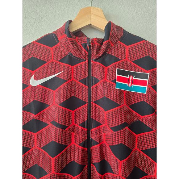 Nike Team Kenya Shieldrunner Jacket XL Red & Black Full‑Zip NWOT World Cup - Picture 2 of 10